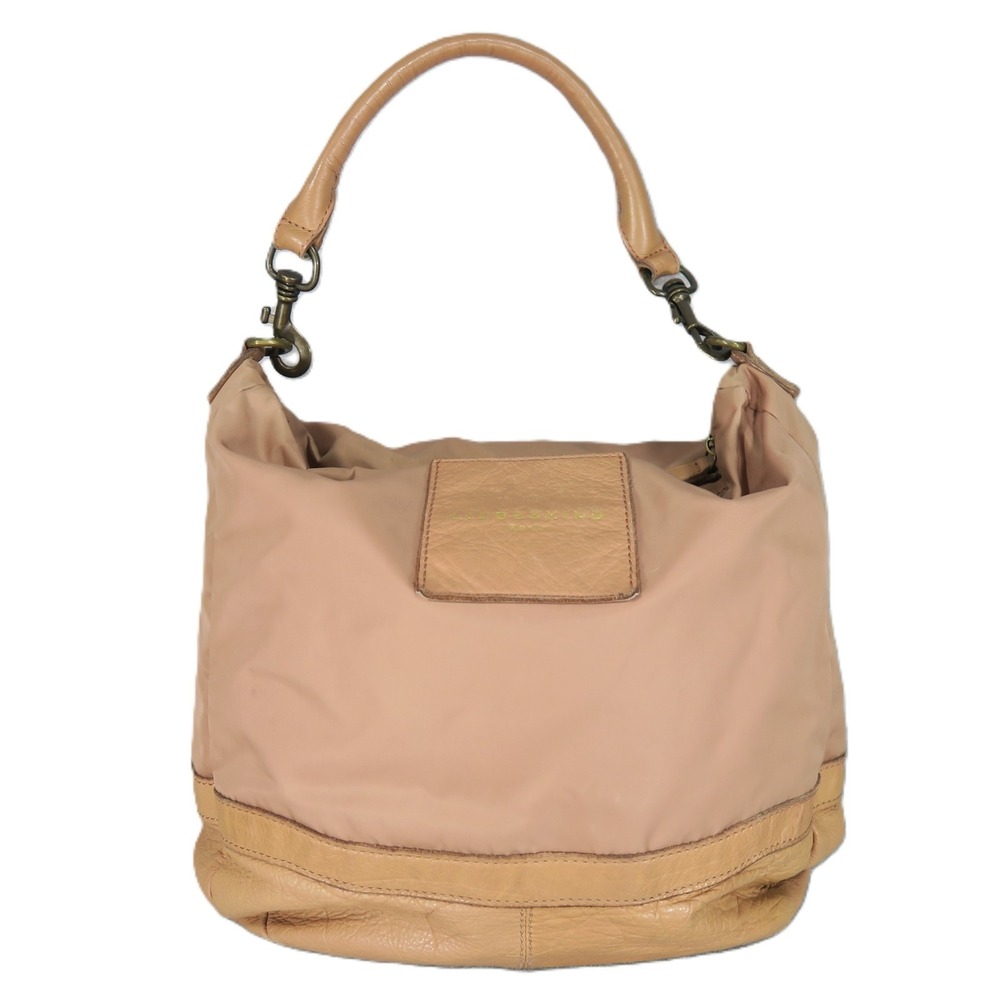 Liebeskind Berlin Ramona C Hobo Bag Caramel Nylon Leather‎ Slouchy Zip Pockets